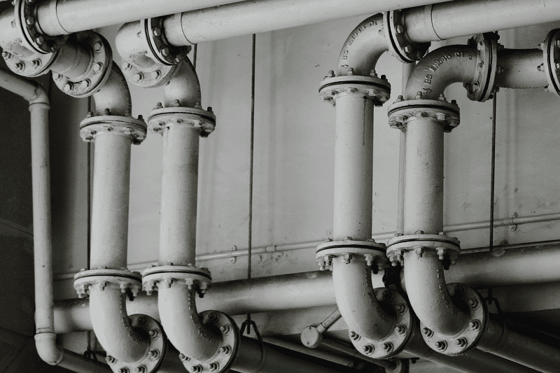 grey metal pipes