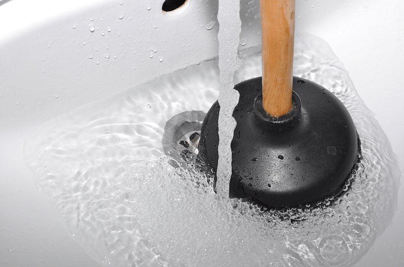 plunger and clogged sink