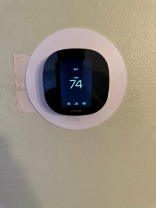 smart thermostat in a home